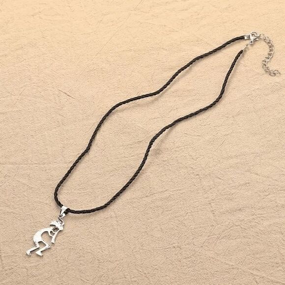 Kokopelli Fertility Deity Stainless Steel Pendant Necklace - Picture 5 of 6